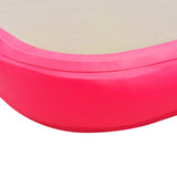 NNEVL Inflatable Gymnastics Mat with Pump 800x100x10 cm PVC Pink