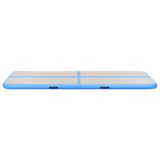 NNEVL Inflatable Gymnastics Mat with Pump 800x100x10 cm PVC Blue