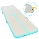 NNEVL Inflatable Gymnastics Mat with Pump 800x100x10 cm PVC Green