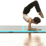NNEVL Inflatable Gymnastics Mat with Pump 800x100x10 cm PVC Green