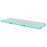 NNEVL Inflatable Gymnastics Mat with Pump 800x100x10 cm PVC Green