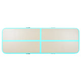 NNEVL Inflatable Gymnastics Mat with Pump 800x100x10 cm PVC Green