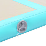 NNEVL Inflatable Gymnastics Mat with Pump 800x100x10 cm PVC Green