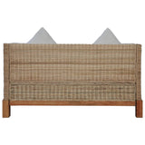 NNEVL 2-Seater Sofa with Cushions Natural Rattan