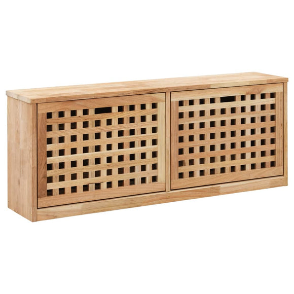 NNEVL Shoe Storage Bench 94x20x38 cm Solid Walnut Wood