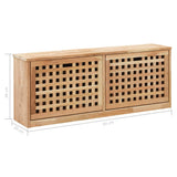 NNEVL Shoe Storage Bench 94x20x38 cm Solid Walnut Wood