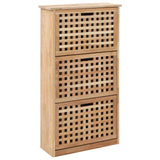NNEVL Shoe Storage Cabinet 55x20x104 cm Solid Walnut Wood