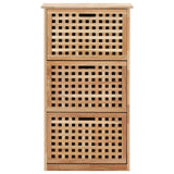 NNEVL Shoe Storage Cabinet 55x20x104 cm Solid Walnut Wood