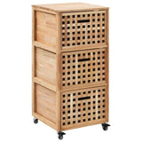 NNEVL Bathroom Cabinet 41x41x91 cm Solid Walnut Wood