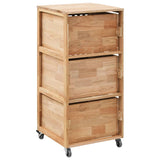 NNEVL Bathroom Cabinet 41x41x91 cm Solid Walnut Wood