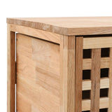 NNEVL Bathroom Cabinet 41x41x91 cm Solid Walnut Wood