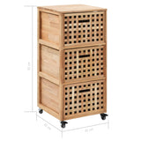 NNEVL Bathroom Cabinet 41x41x91 cm Solid Walnut Wood