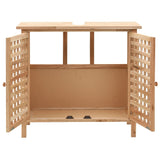 NNEVL Sink Cabinet with Mirror Solid Walnut Wood