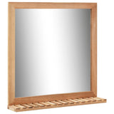 NNEVL Sink Cabinet with Mirror Solid Walnut Wood