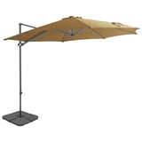 NNEVL Outdoor Umbrella with Portable Base Taupe