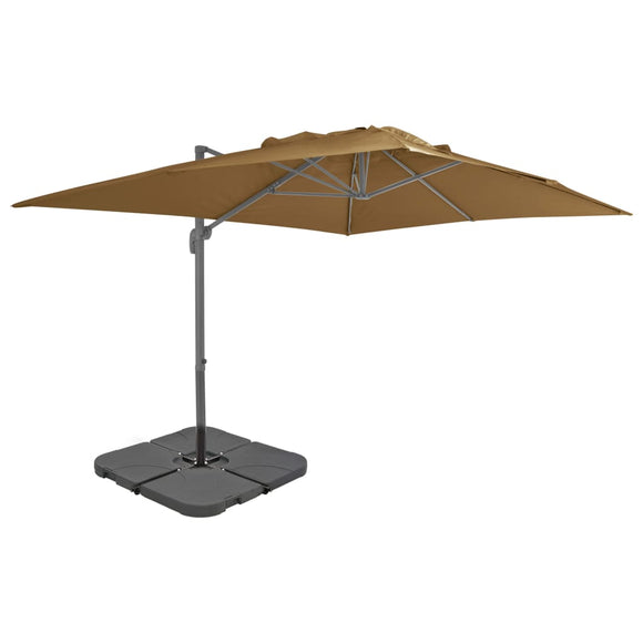 NNEVL Outdoor Umbrella with Portable Base Taupe