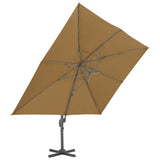 NNEVL Outdoor Umbrella with Portable Base Taupe