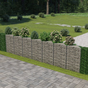 NNEVL Gabion Wall Galvanised Steel 450x30x100 cm