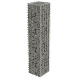 NNEVL Gabion Wall with Covers Galvanised Steel 20x20x100 cm