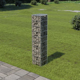 NNEVL Gabion Wall with Covers Galvanised Steel 20x20x100 cm