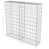NNEVL Gabion Wall with Covers Galvanised Steel 100x20x100 cm