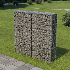 NNEVL Gabion Wall with Covers Galvanised Steel 100x20x100 cm