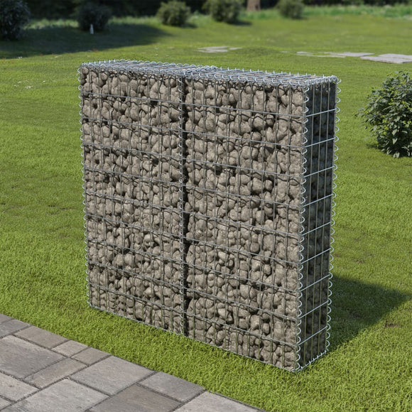 NNEVL Gabion Wall with Covers Galvanised Steel 100x20x100 cm