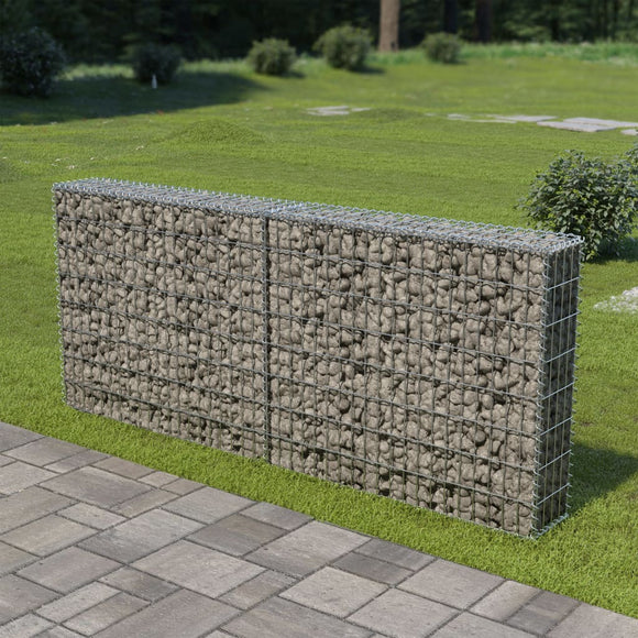 NNEVL Gabion Wall with Covers Galvanised Steel 200x20x85 cm