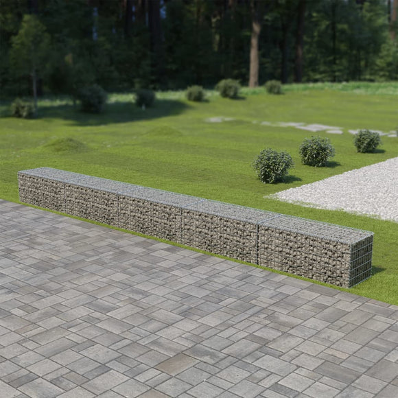 NNEVL Gabion Wall with Covers Galvanised Steel 600x50x50 cm