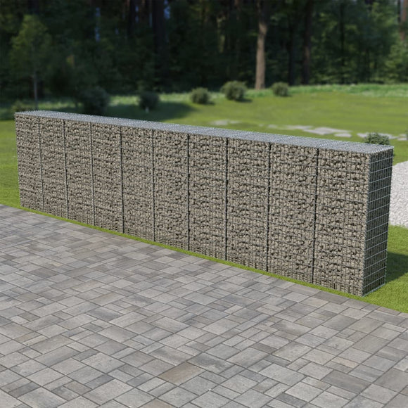 NNEVL Gabion Wall with Covers Galvanised Steel 600x50x150 cm