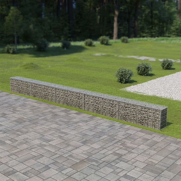 NNEVL Gabion Wall with Covers Galvanised Steel 600x30x50 cm