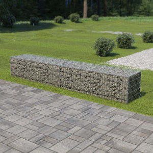 NNEVL Gabion Wall with Covers Galvanised Steel 300x50x50 cm