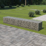 NNEVL Gabion Wall with Covers Galvanised Steel 300x50x50 cm