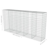 NNEVL Gabion Wall with Covers Galvanised Steel 300x50x150 cm
