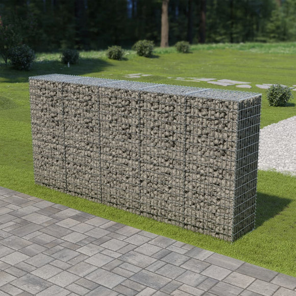 NNEVL Gabion Wall with Covers Galvanised Steel 300x50x150 cm