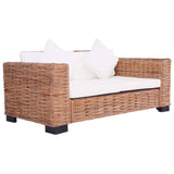 NNEVL 2-Seater Garden Sofa Natural Rattan