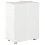 NNEVL Sideboard High Gloss White 60x35x80 cm Chipboard