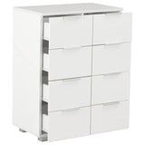 NNEVL Sideboard High Gloss White 60x35x80 cm Chipboard