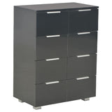 NNEVL Sideboard High Gloss Black 60x35x80 cm Chipboard