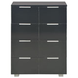 NNEVL Sideboard High Gloss Black 60x35x80 cm Chipboard