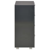 NNEVL Sideboard High Gloss Black 60x35x80 cm Chipboard