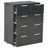 NNEVL Sideboard High Gloss Black 60x35x80 cm Chipboard