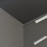 NNEVL Sideboard High Gloss Black 60x35x80 cm Chipboard