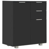 NNEVL Sideboard High Gloss Black 71x35x76 cm Chipboard
