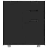 NNEVL Sideboard High Gloss Black 71x35x76 cm Chipboard