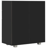 NNEVL Sideboard High Gloss Black 71x35x76 cm Chipboard