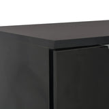 NNEVL Sideboard High Gloss Black 71x35x76 cm Chipboard
