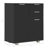 NNEVL Sideboard High Gloss Black 71x35x76 cm Chipboard