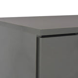 NNEVL Sideboard High Gloss Grey 71x35x76 cm Chipboard