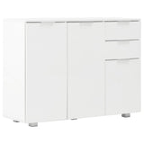 NNEVL Sideboard High Gloss White 107x35x76 cm